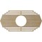 Ekena Millwork Chrysler Wood Fretwork Pierced Ceiling Medallion, Birch, 32"W x 16"H x 8 3/8"ID x 3/8"T CMWP32X16X0375CSBI - alternate 3